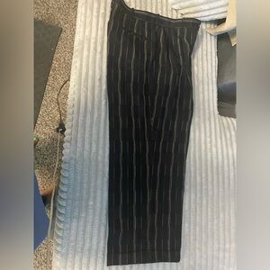 Men's Black Pinstripe Dress Pants